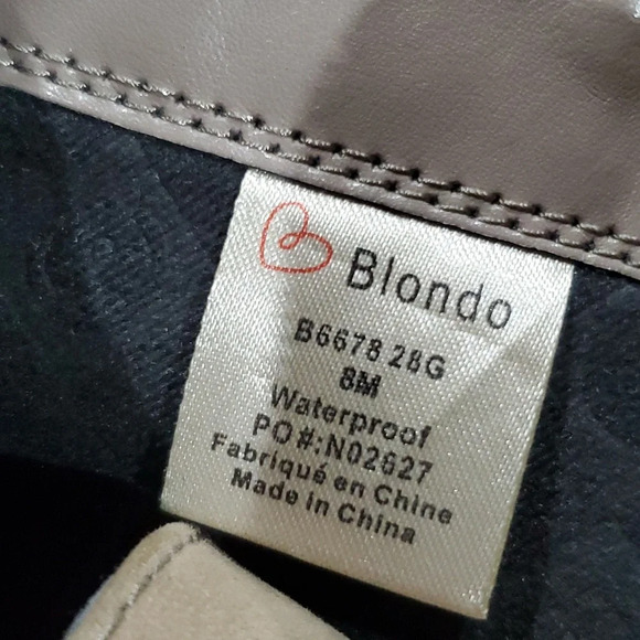 Blondo tan waterproof lace up side zip lug sole boots - Picture 9 of 12